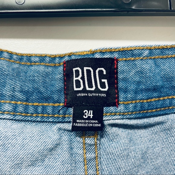 BDG Urban Outfitters High Waist Super-Wide Leg Jeans Size 34 Light Wash - Picture 9 of 14